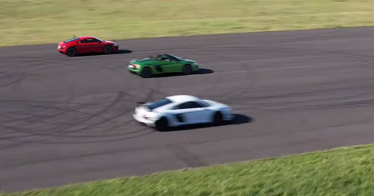 Τρεις εκδόσεις του Audi R8 μάχονται στα 400 μέτρα (video)